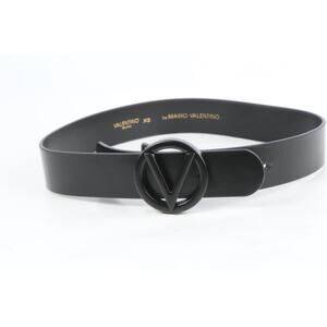 Valentino By Mario Valentino Black Leather Belt Size XS